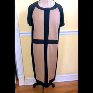 SOHO BLACK AND TAN DRESS